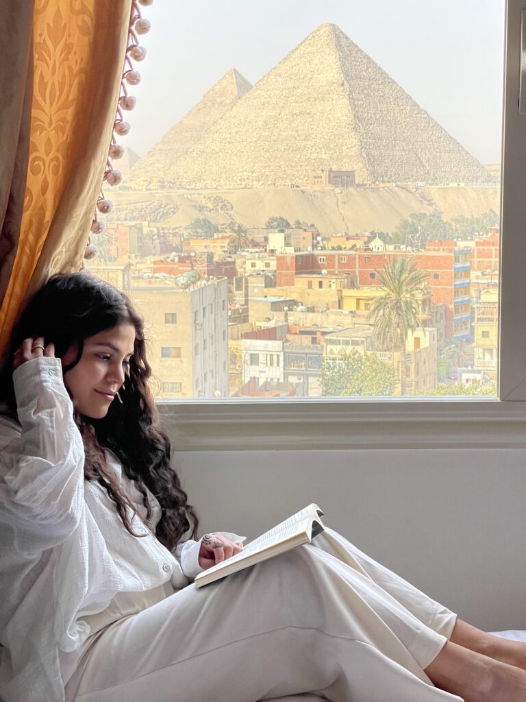 Airbnb With Pyramids Window View